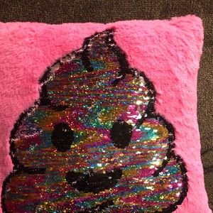 Justice plush flip sequin pillow